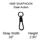 Metal swivel snap hooks from Rome Fastener