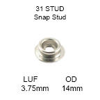 DOT® Snap Fastener Screw Stud 5/8 (Stainless Steel)
