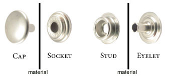 Tiny • Small • Medium • Large Custom Log Metal Snap Fasteners